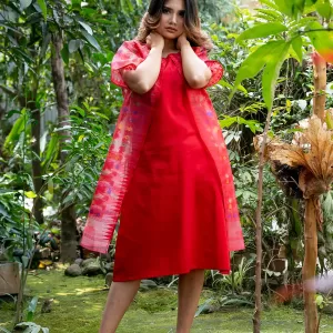 Rani Co-ord Dress Red | NUPI Fashion