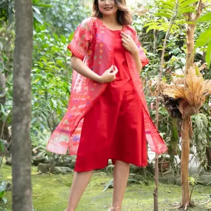 Rani Co-ord Dress Red | NUPI Fashion