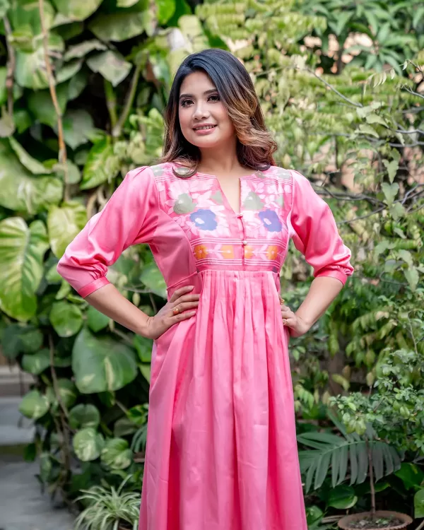 Rani Kurti Coral Pink 1 - NUPI