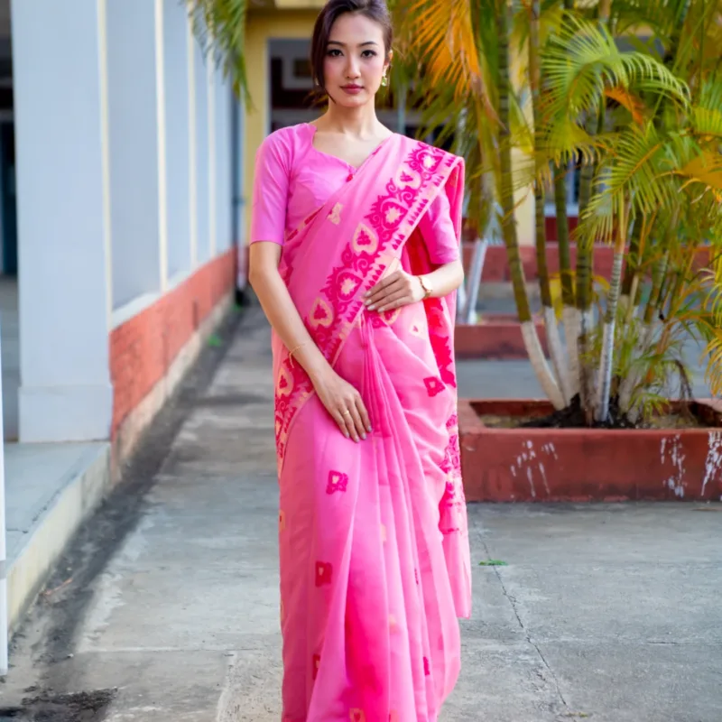 UNA Woven Sareefull - Fresh Pink