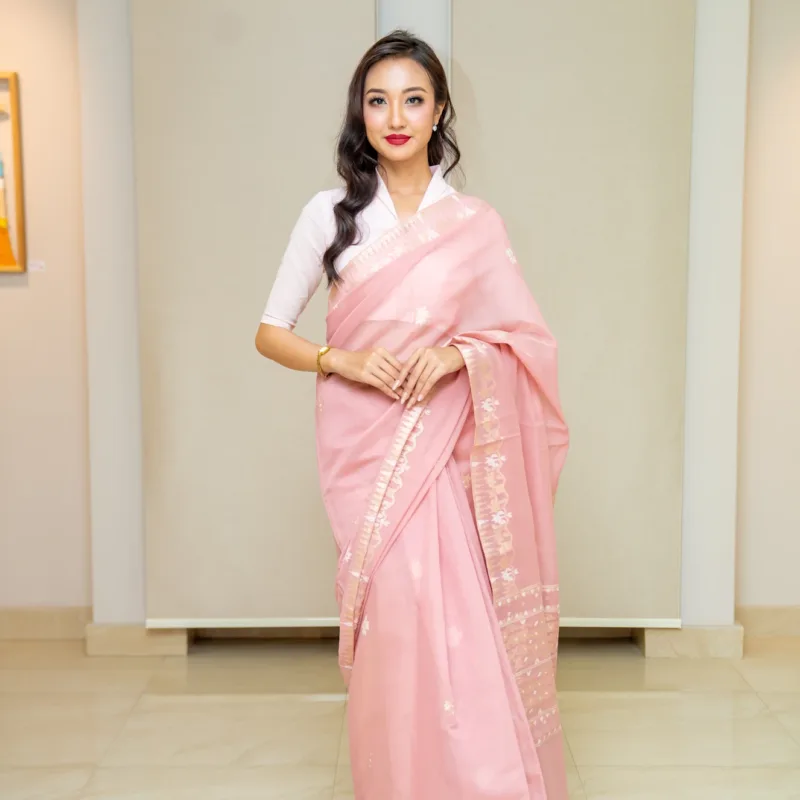 Classic Motif Saree - Bubblegum Pink