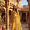 Harmony saree Powder Yellow - NUPI