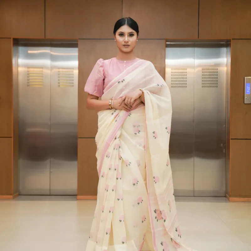 The Rose Reverie Saree - Rose Pink