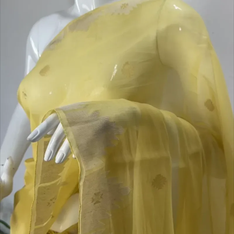 Harmony Saree - Powder Yellow