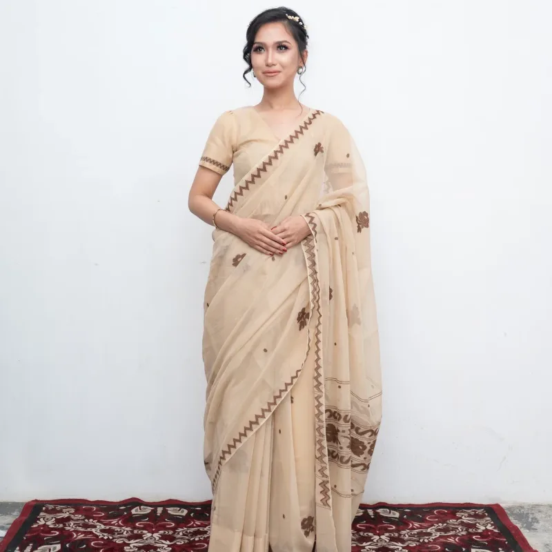 SS Saree - Soft beige