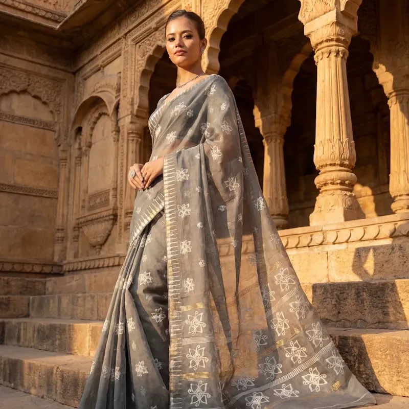 Thoibi Saree - Black