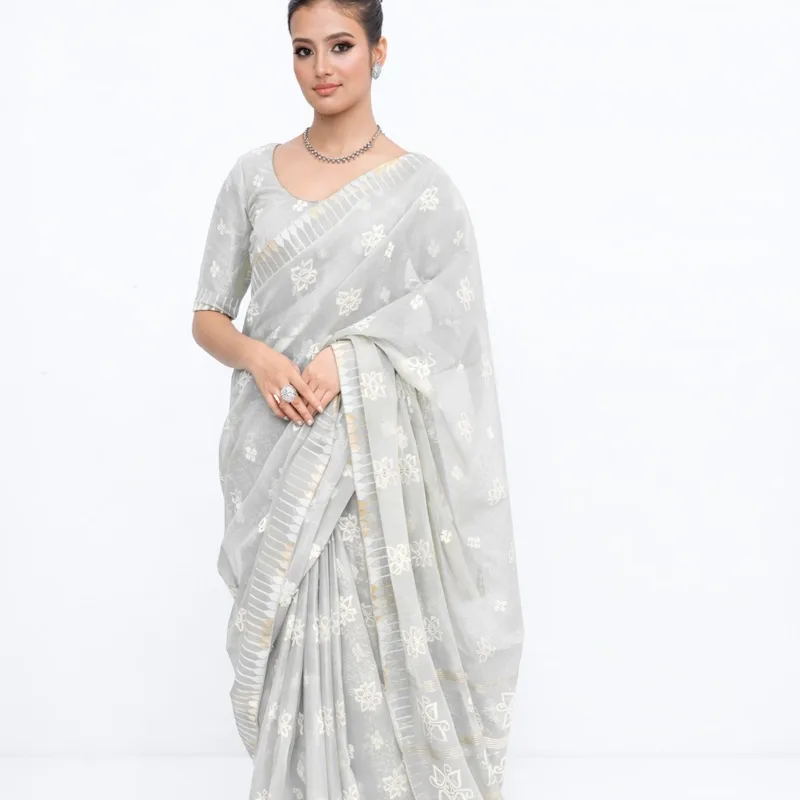 Thoibi Saree - Grey