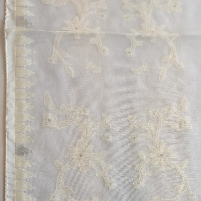 Leikol Saree - Cream on White - NUPI Leikol Saree Cream on White 2 - NUPI