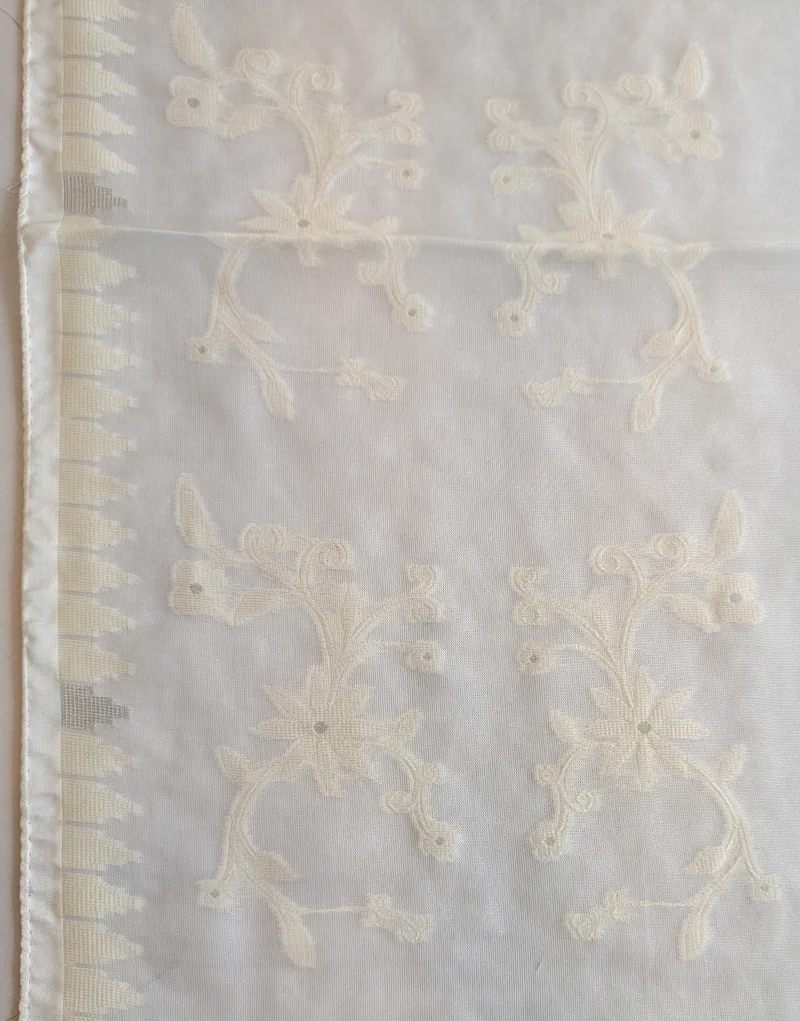 Leikol Saree – Cream on White 2 Leikol Saree Cream on White 2 - NUPI