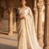 Leikol Saree Cream on White1 - NUPI